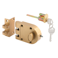 Prime-Line Jimmy-Resistant Deadlock, Diecast, Brass Color, Angle Strike, Single U 9970